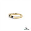 Round Blue Sapphire and Diamond Ring - Sophisticated Fine Jewelry
