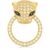 Tiger Design Natural Diamond And Emerald Earrings In 14k Or 18k Solid Gold
