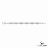 Oval Aquamarine Diamond Tennis Bracelet | Contemporary Design