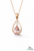 Pear Shape Pink Morganite Diamond Pendant - Diamond accent pendant