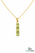 Three-Stone Oval Natural Peridot Vertical Drop Pendant
