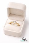Oval Lab Diamond Milgrain Ring - Vintage Style Engagement Ring