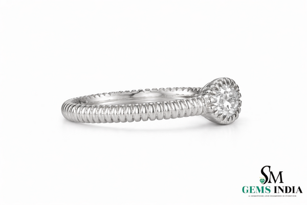 Oval Lab Diamond Milgrain Ring - Vintage Style Engagement Ring
