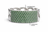1.30 carat Round Shaped Natural Emerald Iced Out Green Stone Chain Link Ring For men's