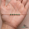 Elegant Round Fine Green Emerald Fine Chain Jewelry - Elegant Gift For Her