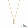 Round Emerald and Diamond Accent Infinity Pendant – Elegant Fine Jewelry Gift For Her