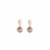 Multi-Color Sapphire & Diamond Disc Drop Hoop Earrings - Rainbow Gemstone Fine Jewelry for Women