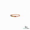 Multi Gemstone Marquise Band Ring - Minimalist Stackable Birthstone Ring
