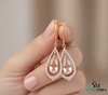 Pear-Shaped Morganite Diamond Drop Earrings - Luxury Morganite Drop Earrings