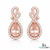 Elegant Pear Morganite Diamond Drop Earrings - Fine Jewelry Earrings