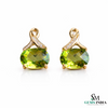 Natural Oval Peridot Minimal Gold Stud Earrings - Fine Jewelry Studs