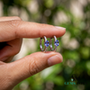 Oval Tanzanite Huggie Hoop Earrings - Fine Jewelry Gift for Women