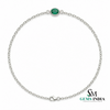 Oval Natural Emerald Gold Bracelet – Elegant Everyday Fine Jewelry