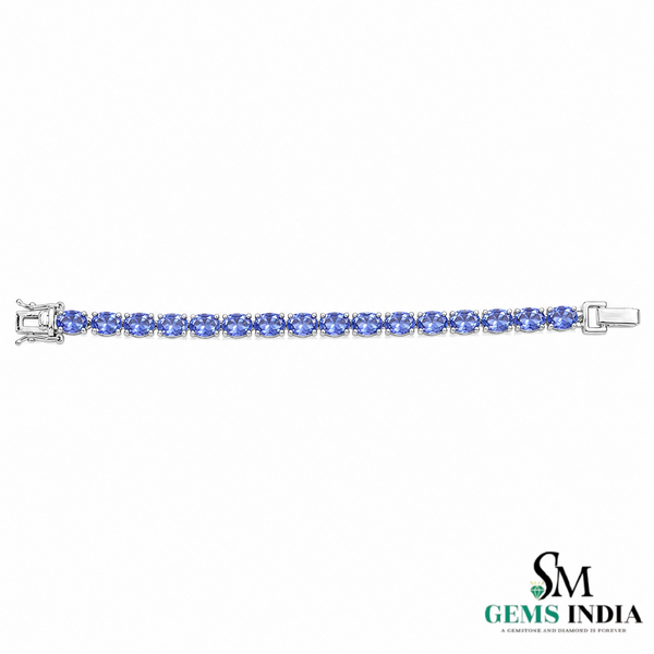 Elegant Oval Tanzanite Bracelet for Women - Luxury Gift For Her