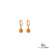 Cushion Cut Citrine Drop Hoop Earrings - Statement Jewelry