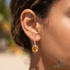 Luxury Oval Citrine and Diamond Drop Earrings – Special Occasion Jewelry