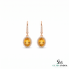 Luxury Oval Citrine and Diamond Drop Earrings – Special Occasion Jewelry