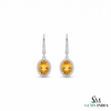 Luxury Oval Citrine and Diamond Drop Earrings – Special Occasion Jewelry
