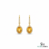Luxury Oval Citrine and Diamond Drop Earrings – Special Occasion Jewelry