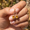 Luxury Oval Citrine and Diamond Drop Earrings – Special Occasion Jewelry