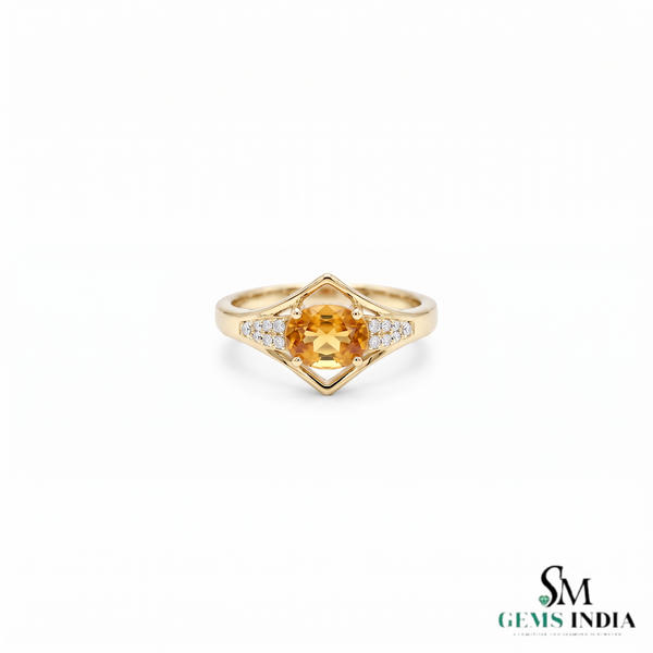 Doppelter Smaragd-Ring in offenem Design aus 14 Karat Gold – Band mit quadratisch und rund geschliffenen grünen Edelsteinen