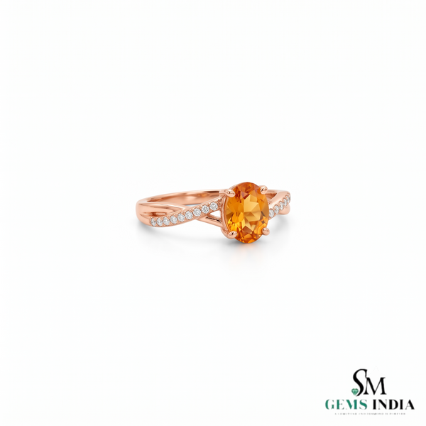 Doppelter Smaragd-Ring in offenem Design aus 14 Karat Gold – Band mit quadratisch und rund geschliffenen grünen Edelsteinen