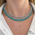 Round Emerald Tennis Necklace - Elegant Green Gemstone Jewelry