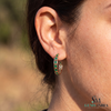1.20 carat Classic 14k Gold Emerald Hoop Earrings Statement Hoops fine Jewelry for her