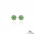 Natural Emerald Floral Starburst Stud Earrings in 14K Gold Earrings in 14k Solid Gold
