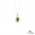 4.90 carat Elegant Art Deco Emerald cut Natural Emerald with Dazzling Diamond Border Pendant