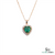 2.20 carat Natural Emerald Heart Pendant in Gold with Diamond Accents Elegant Gift for Her