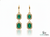 6.50 carat Emerald Cut Natural Emerald Drop Earrings In 14k Solid Gold Minimalist Elegant Design Anniversary gift