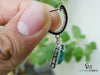 8 carat Vintage Style Natural Emerald-Cut Emerald Earrings with Diamond Halo Drop Earrings in 14K White Gold