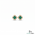 1.90 carat Octagon cut natural emerald earrings for woman's 14k solid gold earrings gift for woman's