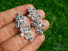 2.50 Teardrop Natural Emerald Diamond Flower Dangle Earrings Elegant Statement Design