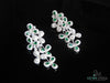 2.50 Teardrop Natural Emerald Diamond Flower Dangle Earrings Elegant Statement Design