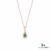 4.50 carat Natural Emerald Drop Pendant Infinity Loop Design with Diamond Halo Timeless Gold Necklace Gift