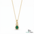 1.30 carat Infinity Teardrop Natural Emerald Pendant with Diamond Accents in 14K gold