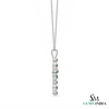 2.80 carat 14k Solid Gold Cross Pendant Round Natural Emerald Faith Jewelry Gift