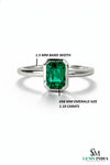 Minimalist Emerald Cut Emerald Gold Ring – Modern Bezel Setting