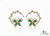 1.80 carat 14k Gold Marquise Emerald Butterfly Huggie Earrings Natural Emerald &amp; Diamond