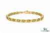 Oval Peridot Tennis Bracelet - Elegant Green Stone Jewelry
