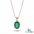 Oval Cut Emerald Pendant in 14k Gold – Classic Solitaire Design
