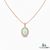 Natural Oval Opal Pendant with Diamond Halo Pendant for Women
