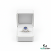 Natural Emerald Cut Tanzanite Ring with Diamonds – Vintage Elegance