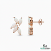 Elegant Leaf Style Marquise Opal Stud Earring Minimalist Earrings Gift