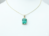 4.10 carat 14K Gold Emerald cut Natural Pendant Necklace Timeless Emerald Jewelry