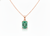 4.10 carat 14K Gold Emerald cut Natural Pendant Necklace Timeless Emerald Jewelry