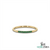 Natural Emerald Half Eternity Ring in Solid 14K Gold – Minimalist Stackable Band for Women