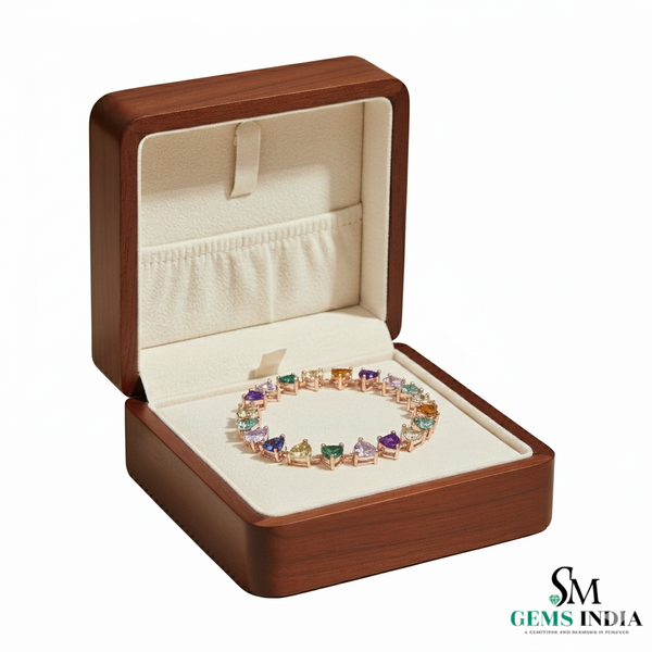 Doppelter Smaragd-Ring in offenem Design aus 14 Karat Gold – Band mit quadratisch und rund geschliffenen grünen Edelsteinen